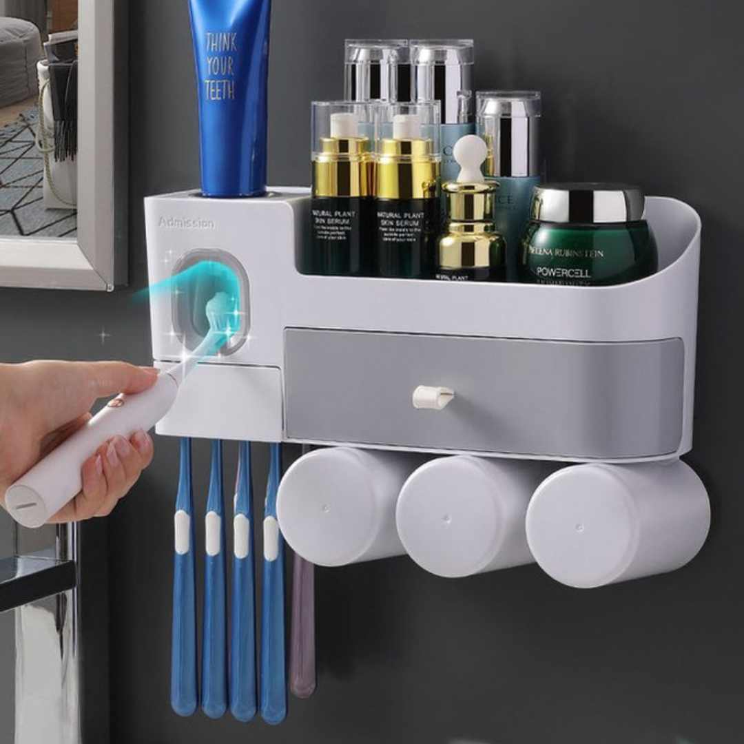 Distributeur de dentifrice automatique avec support pour brosses à