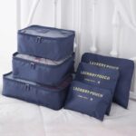 6 Pcs Sacs de rangement pour valise - Bleu foncé