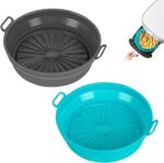 Panier en Silicone Réutilisable 16cm pour Airfryer – Accessoire Résistant et Antiadhésif pour Cuisson Sans Huile