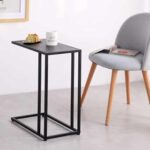 Table d'appoint en Fer Forgé noir - 40cm x 30cm x 58cm