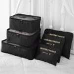 6 Pcs Sacs de rangement pour valise – Noir