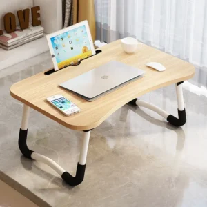 Table d'ordinateur pliable pour lit - Bois