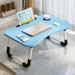 Table d'ordinateur pliable pour lit - Bleu ciel