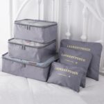 6 Pcs Sacs de rangement pour valise - Gris