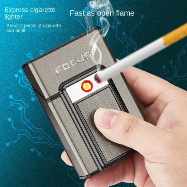 Boîtier à Cigarette avec Briquet Électrique Intégré