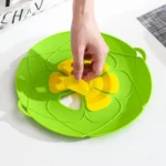 Couvercle Anti-Débordement en Silicone - Vert - 28cm