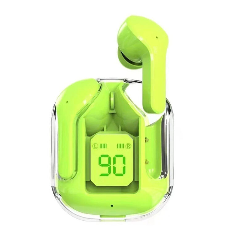 Écouteurs Bluetooth Rechargeable sans Fil avec Écran de Recharge - Vert