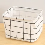 Mini Panier de rangement en tissus - Blanc