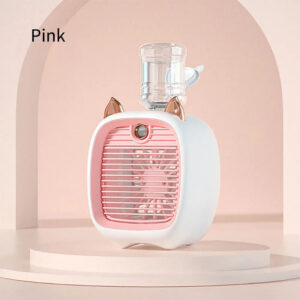 Ventilateur Humidificateur Portable en Forme de Chat - Rose