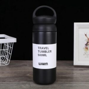 Gourde Isotherme 500ml avec Poignée - Noir
