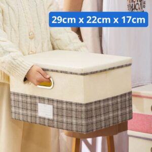 Boîte de Rangement avec Couvercle – Organisation Spacieuse et Pratique -  29 cm x 22 cm x 17 cm