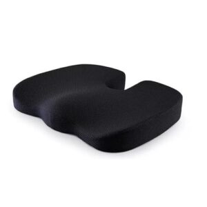 Coussin Orthopédique en Mousse à Mémoire de Forme – Confort pour le Bureau et la Voiture - Noir