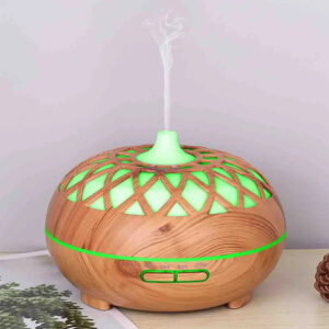 Diffuseur d'Huiles Essentielles Ultrasonique - Design Élégant - Bois