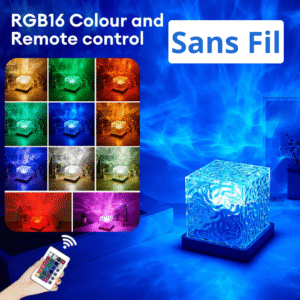 Lampe Cube LED Sans Fil – 16 Couleurs RGB + Télécommande