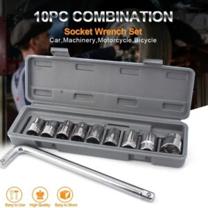 Coffret Clé en L + Jeu de Douilles 8 Pièces – Acier Chrome Vanadium | Pour Boulons & Écrous