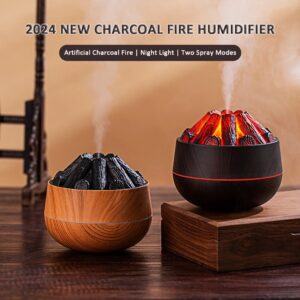 Diffuseur d’Arômes LED Effet Cheminée – 11.6 x 10.2 cm – USB – Ambiance Zen & Relaxante