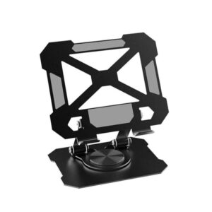 Support Pliable et Réglable pour Ordinateur Portable / Tablette  - BLANC – Aluminium Résistant | 15 x 12,5 x 18 cm