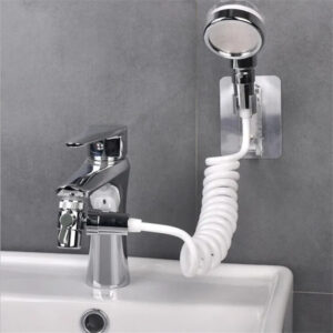Kit Douchette Lavabo Multifonction – Raccord Robinet + Pommeau de Douche + Tuyau Extensible