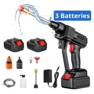 Nettoyeur Haute Pression Sans Fil – Puissance et Mobilité pour un Lavage Facile - 3 Batteries
