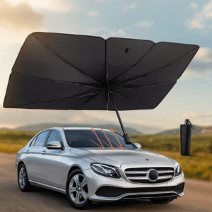 Parasol Pare-Brise Voiture  – Protection Solaire Pliable, Anti-UV et Thermique pour Réduire la Chaleur à l’Intérieur du Véhicule