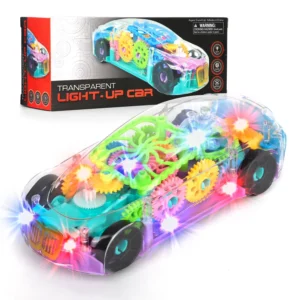 Voiture Transparente Lumineuse – Gears Car avec Sons, Lumières & Mécanismes Visibles (3+)
