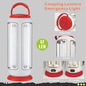 Lampe LED Rechargeable 52 LED – Camping & Urgence – Poignée Pliante