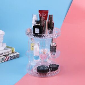 Organisateur de Maquillage Rotatif 360° – Design Cristal | Grand Rangement Cosmétique