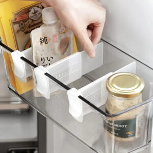 Séparateurs de rangement extensibles pour réfrigérateur – Disponibles en 1, 5, 10 ou 20 pièces – Organisation modulable et gain de place