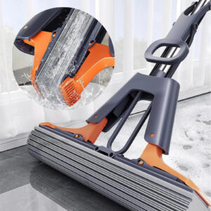 Serpillière à Essorage Automatique – Ultra Absorbante & Pratique