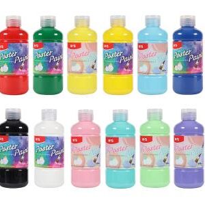 Peinture à l'affiche M&G – Flacon 500ml – Couleurs Métalliques & Classiques