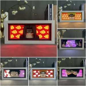 Cadre Lumineux LED Anime Multicolore – Décoration Manga avec Visage Illuminé, Fonctionne sur USB ou Piles