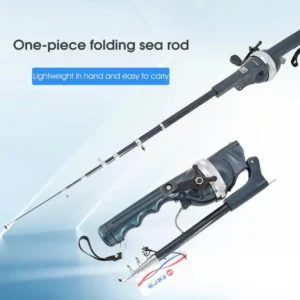 Canne à Pêche Télescopique Pliable – Format Pistolet Ultra Compact