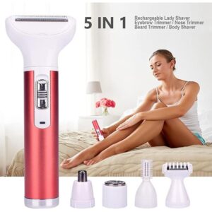 Tondeuse Électrique KEMEI KM-3628  Femme 5-en-1 Rechargeable – Polyvalence et douceur au quotidien