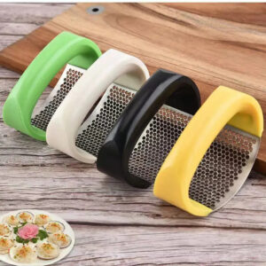 Presse-ail manuel ergonomique en inox – Écrase-ail facile sans effort – Accessoire de cuisine pratique pour ail et gingembre