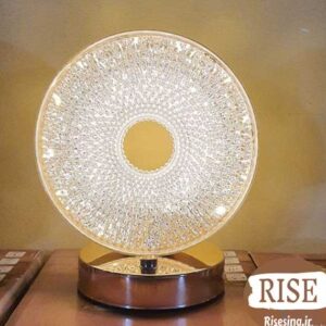Lampe Design Cristal Doré – 3 Modes de Luminosité, Rechargeable