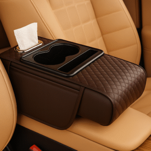 Couvre-Accoudoir Voiture avec Porte-Gobelets – Confort & Rangement Élégant