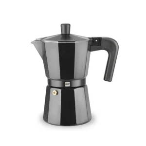 Cafetière Italienne en Aluminium – 3 ou 6 Tasses – Coloris Noir Mat