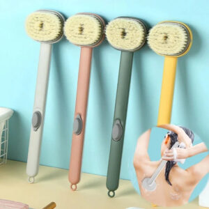 Brosse de Douche à Manche Long avec Réservoir de Savon – Brosse Exfoliante Dos & Corps | Nettoyage Facile et Confortable