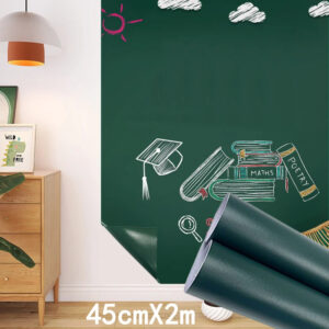 Sticker Tableau Vert 45cm x 2m – Ardoise Murale Autocollante Effaçable | Greenboard pour École, Bureau & Maison