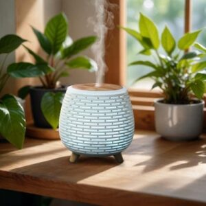 Diffuseur d’Huiles Essentielles LED – Humidificateur d’Air Design Bois