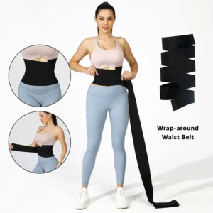 Ceinture Gainante Wrap-Around 4M x 10CM – Bande Ventre Ajustable pour Taille Fine & Soutien Lombaire | Fitness & Post-Partum