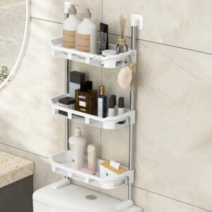 Étagère Murale Réglable – Rangement Intelligemment Optimisé pour la Salle de Bain