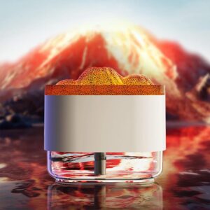 Humidificateur Volcan Flamme – Lumière Ambiante 3D, Diffusion Ultrasonique