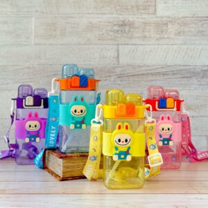 Gourde Enfant Lapin Labubu – Avec Paille et Sangle, Anti-fuite et Sans BPA