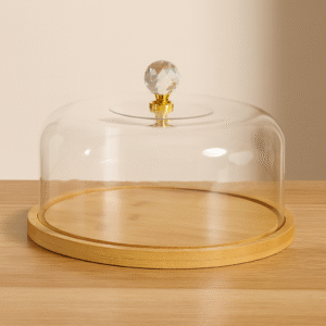 Cloche à Gâteau avec Plateau – Diamant de Table 29 x 13 cm