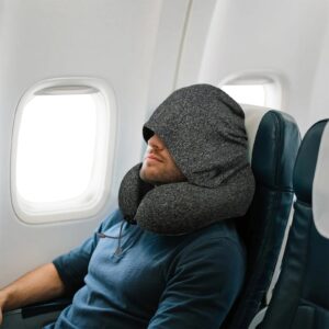 Coussin de Voyage avec Capuche Intégrée – Confort Total & Intimité Où Que Vous Soyez