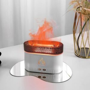 Diffuseur d'Arômes Flamme – Effet LED Multicolore, Humidificateur Ultrasonique Silencieux